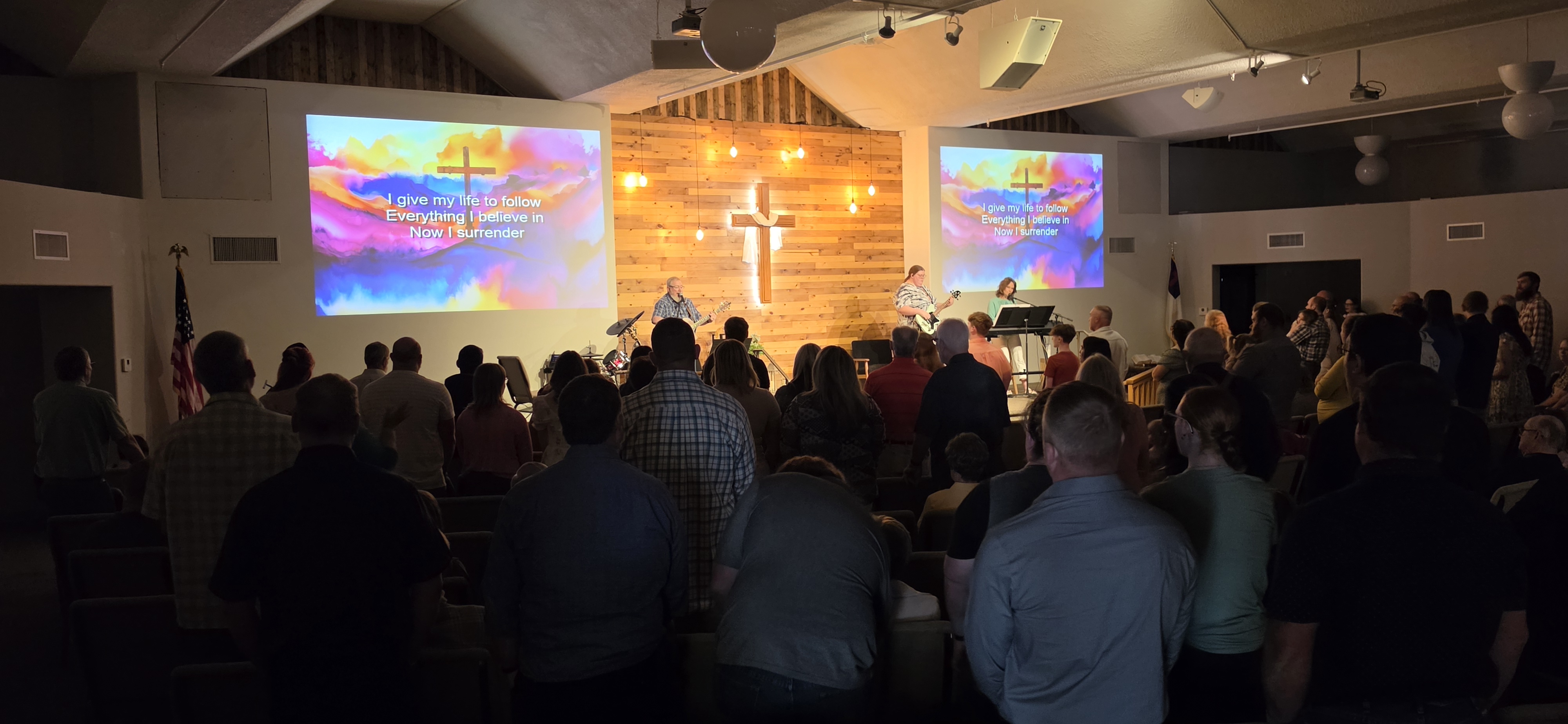 Parkview congregation during a worship service